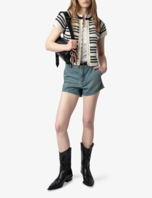 ZADIG&VOLTAIRE: Zelie Crochet Cotton Knitted Cardigan