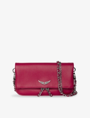 Womens Zadig&Voltaire Rock Nano Leather Clutch Bag
