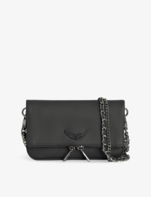 Zadig & Voltaire Womens Rock Nano Leather Clutch Bag Road