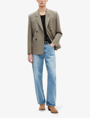 THE KOOPLES: Double-Breasted Notched-Lapels Wool Suit Jacket
