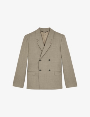 THE KOOPLES: Double-Breasted Notched-Lapels Wool Suit Jacket