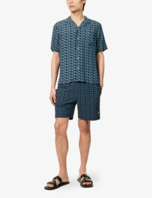 MOOSE KNUCKLES: Hide And Swim Graphic-Print Swim Shorts