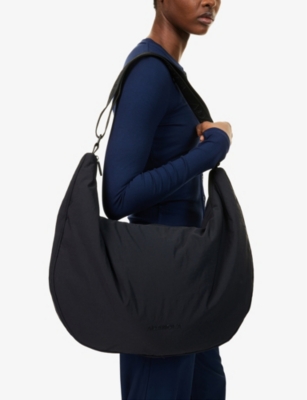 ADANOLA: Logo-Print Woven Shoulder Bag