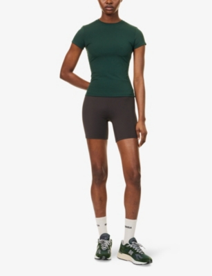ADANOLA: Ultimate Round-Neck Stretch-Woven Top
