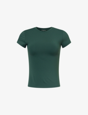 ADANOLA: Ultimate Round-Neck Stretch-Woven Top