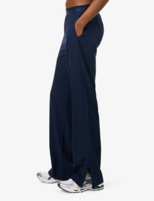 ADANOLA: Branded-Waistband Straight-Leg Stretch-Woven Trousers