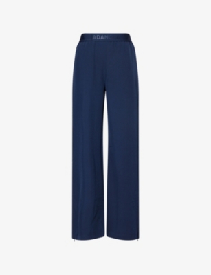 ADANOLA: Branded-Waistband Straight-Leg Stretch-Woven Trousers