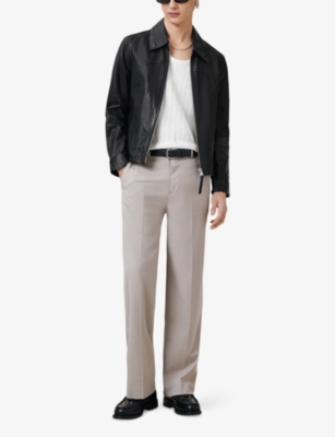ALLSAINTS: Nellcot Panelled Leather Jacket