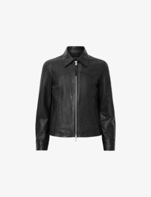 ALLSAINTS: Nellcot Panelled Leather Jacket