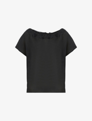 ALLSAINTS: Trisha Sheer Silk-Blend Top