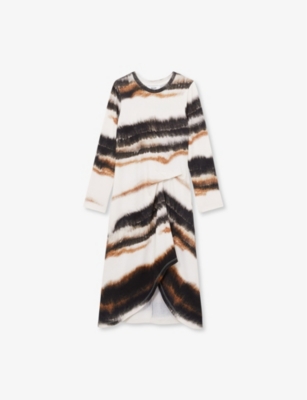 REISS: Georgia Graphic-Print Long-Sleeve Jersey Dress 4-13 Years