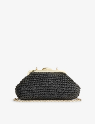 Lk Bennett Womens  Alexa Braided Paper Clutch