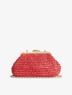 Lk Bennett Womens  Alexa Braided Paper Clutch