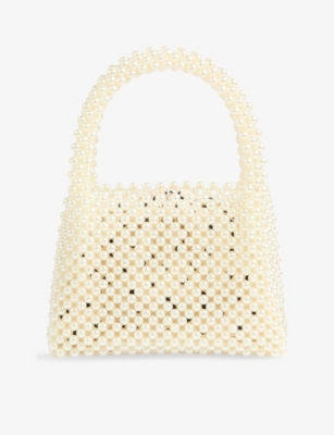Lk Bennett Womens  Pearl Bead-embellished Mini Acrylic Top-handle Bag