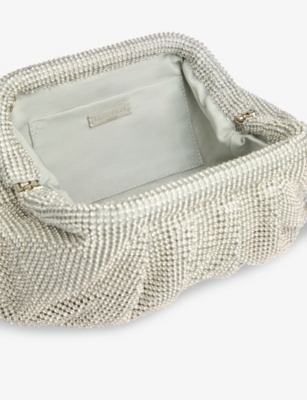 LK BENNETT: Crystal Frame Aluminium Clutch Bag