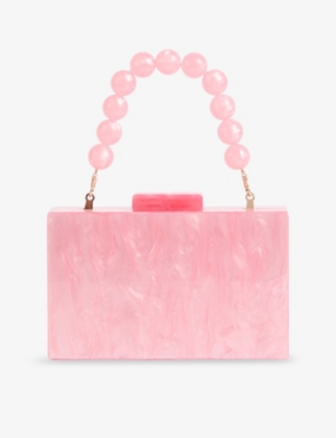 Lk Bennett Womens  Maeve Resin Box Clutch Bag