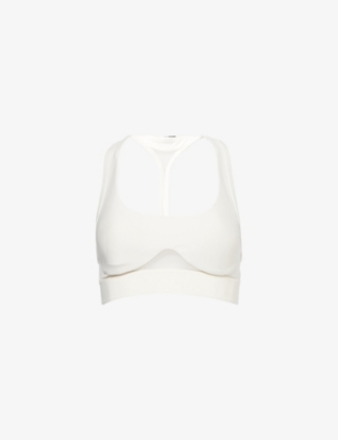 ALO YOGA: Airlift Rebel Mesh-Panelled Stretch-Woven Bra
