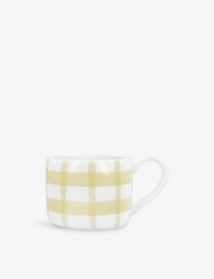 GISELA GRAHAM: Checked Stoneware Mug 330ml