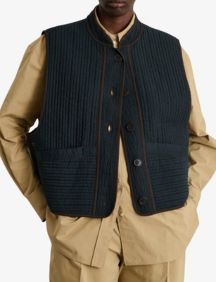 SOEUR: Tomari Quilted Cotton-Gabardine Jacket