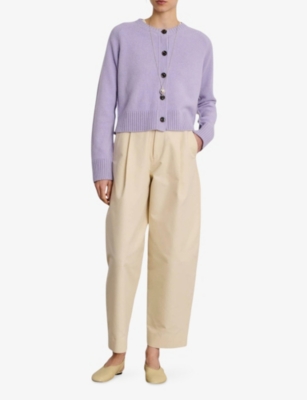 SOEUR: Virginia Cropped Merino-Wool Cardigan