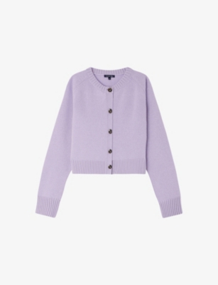 SOEUR: Virginia Cropped Merino-Wool Cardigan