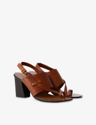 SOEUR: Elisa Leather Heeled Sandals