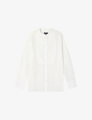 Soeur Womens Blanc Casse Dori Bib Cotton Shirt
