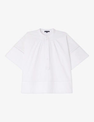 SOEUR: Dara Oversized-Fit Cotton-Poplin Blouse