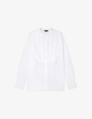 SOEUR: Eleanore Pleated-Front Cotton-Voile Blouse