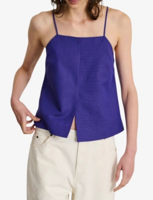 Soeur Womens Violet Eureka Sleeveless Lyocell-blend Top In Purple
