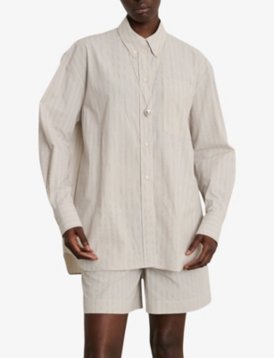 SOEUR: Carlotta Striped Cotton Shirt