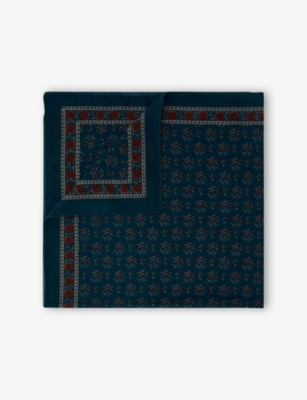 SOEUR: Classique Floral-Pattern Twill Cotton Scarf