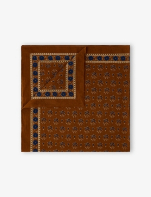 SOEUR: Classique Floral-Pattern Twill Cotton Scarf