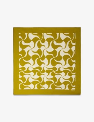 SOEUR: Capucine Graphic-Print Silk-Twill Scarf