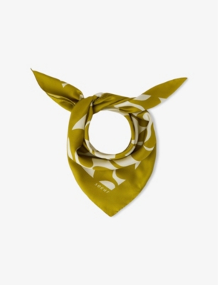 SOEUR: Capucine Graphic-Print Silk-Twill Scarf