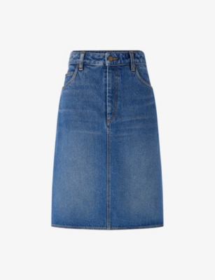 SOEUR: Elyne Mid-Waist Denim Mini Skirt