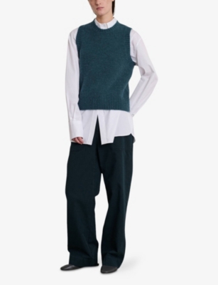 SOEUR: Darryl Straight-Leg High-Rise Cotton Trousers