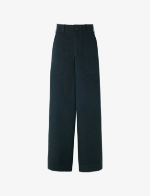 SOEUR: Darryl Straight-Leg High-Rise Cotton Trousers