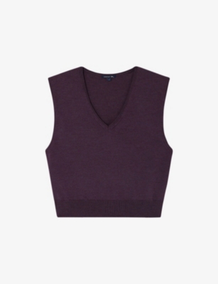 SOEUR: Sonia Sleeveless V-Neck Merino-Wool Jumper