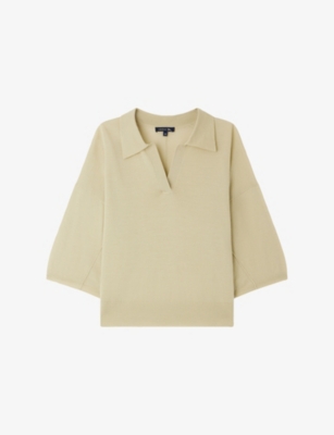 SOEUR: Elton Polo-Collar Short-Sleeve Wool Jumper