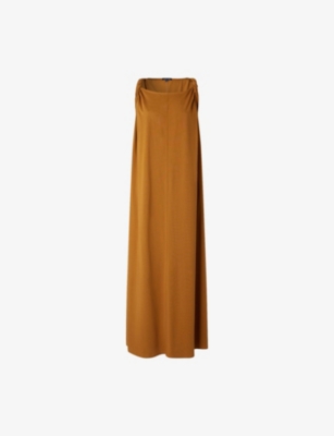Soeur Womens Caramel Debby Sleeveless Cotton Midi Dress