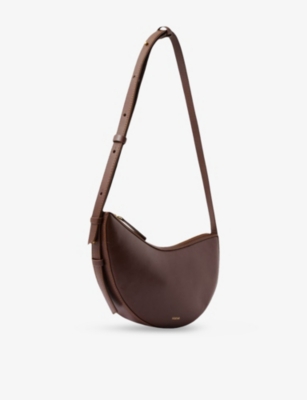 Soeur Womens Chocolat Wino Mini Leather Shoulder Bag