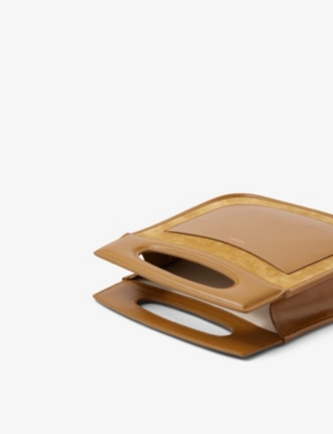 SOEUR: Cheri Suede and Leather Top-Handle Bag