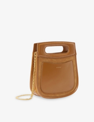 SOEUR: Cheri Mini Leather and Suede Cross-body Bag