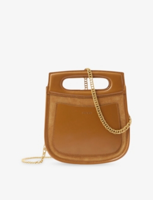 SOEUR: Cheri Mini Leather and Suede Cross-body Bag