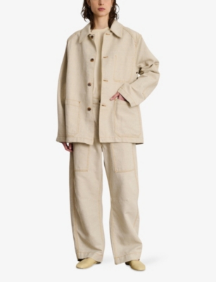 SOEUR: Darhan Relaxed-Fit Cotton Utility Jacket