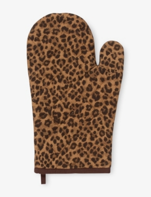 Anna + Nina Multi Leopard-print Cotton Oven Mittens