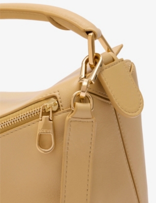 Loewe Womens Puzzle Small Leather Top-handle Bag Dark Butter In Dark Butter