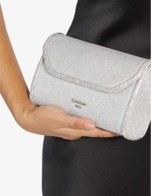 DUNE: Bellini Chain-Strap Metallic-Woven Clutch Bag