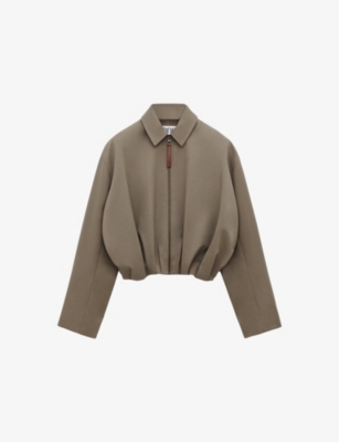 LOEWE: Draped-Hem Cotton And Silk Jacket